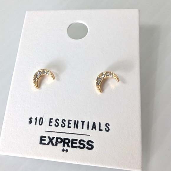 Express Gold Crescent Earrings - Picture 1 of 2